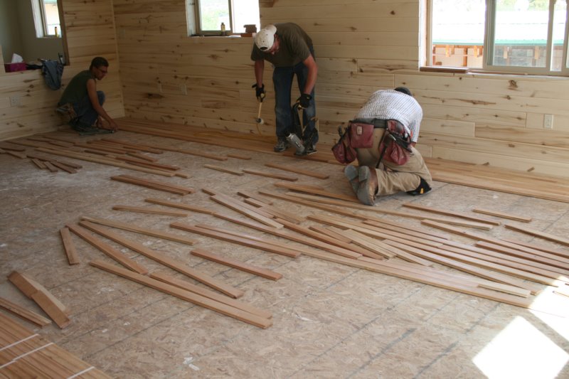 How do you lay wood flooring?